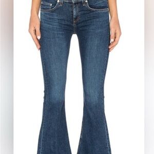 Rag and Bone Blue Cropped Flared Women's Jeans